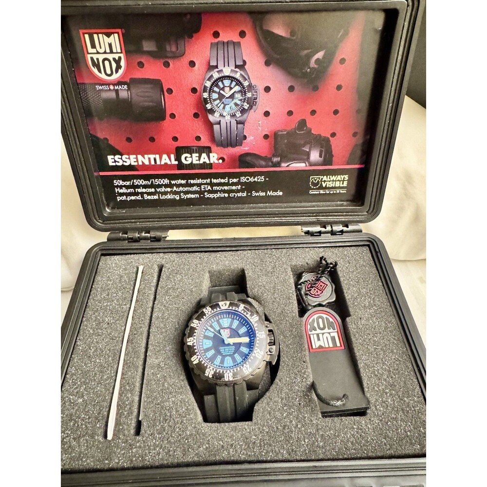 Luminox Men's Blue Dial Dive Watch - Tactical Rubber Strap